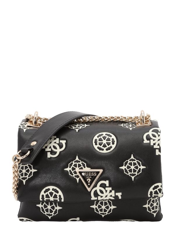 GUESS GUESS Чанта с презрамки 'Deesa'  черно / бяло