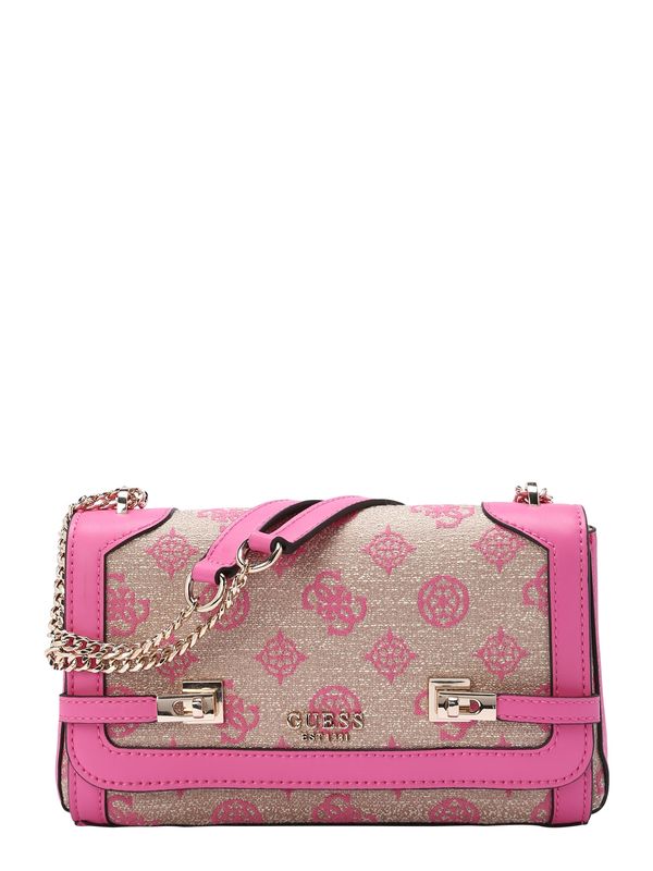 GUESS GUESS Чанта с презрамки 'LORALEE'  светлобежово / светлорозово / бяло