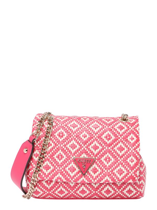 GUESS GUESS Чанта с презрамки 'RIANEE'  пъпеш / бяло