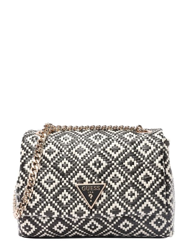 GUESS GUESS Чанта с презрамки 'Rianee'  злато / черно / бяло
