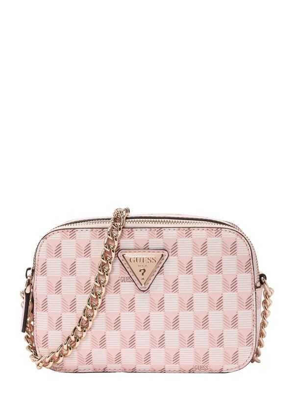 GUESS GUESS Чанта с презрамки 'Vikky'  патладжан / бледорозово / пепел от рози / бяло
