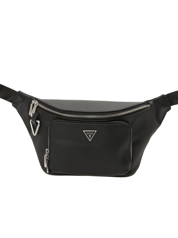 GUESS GUESS Чанта за кръста 'MILANO'  черно / сребърно