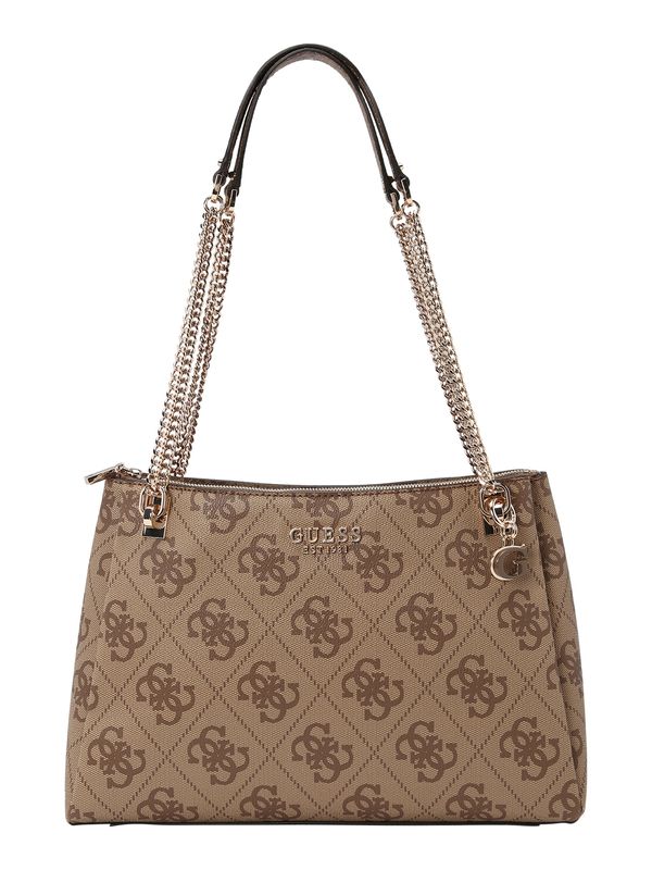 GUESS GUESS Чанта за през рамо 'Eliette'  тъмнобежово / кафяво / злато