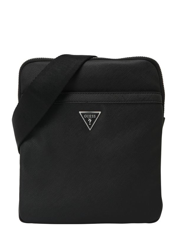 GUESS GUESS Чанта за през рамо тип преметка 'Certosa'  черно / сребърно