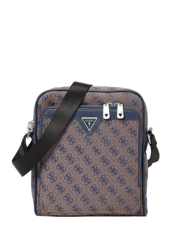 GUESS GUESS Чанта за през рамо тип преметка 'MILANO'  морскосиньо / шоколад / черно / сребърно