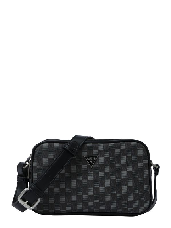 GUESS GUESS Чанта за през рамо тип преметка  сиво / черно