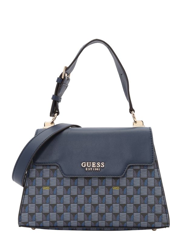 GUESS GUESS Дамска чанта 'Hallie'  синьо / морскосиньо / жълто / злато