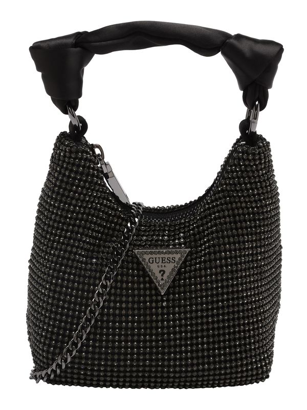 GUESS GUESS Дамска чанта 'Lua'  черно / сребърно