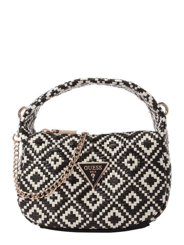 GUESS GUESS Дамска чанта 'RIANEE'  черно / бяло