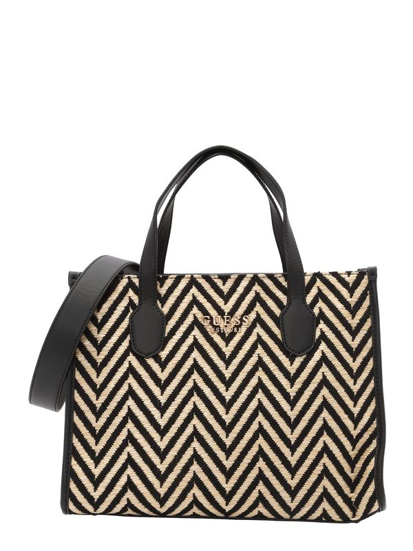 GUESS GUESS Дамска чанта 'SILVANA 2'  светлобежово / черно