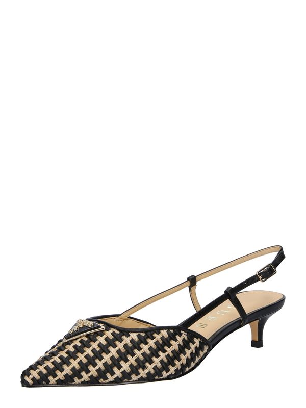 GUESS GUESS Дамски обувки на ток с отворена пета 'Jessonly'  пясъчен / черно