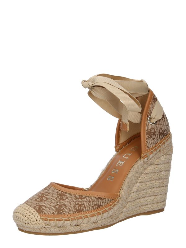 GUESS GUESS Дамски обувки на ток с отворена пета 'RADLY'  бежово / кафяво / тъмнокафяво