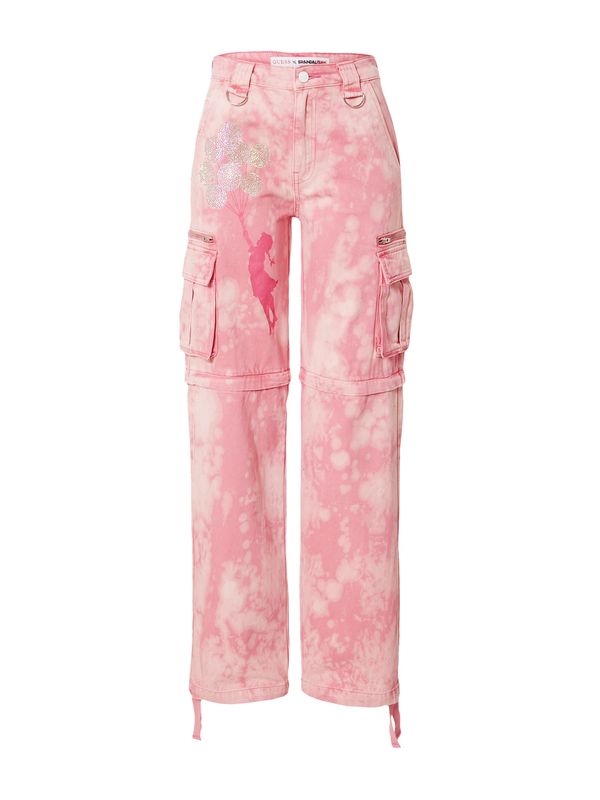 GUESS GUESS Карго дънки 'MALIA'  розово / бледорозово / пастелно розово