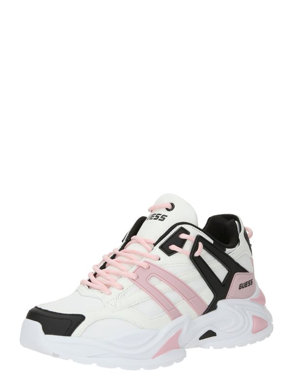 GUESS GUESS Ниски маратонки 'BELLUNA'  бледорозово / черно / бяло