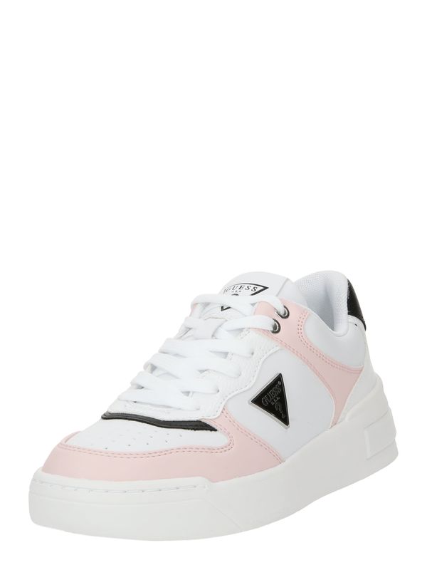 GUESS GUESS Ниски маратонки 'CLARKZ2'  бледорозово / черно / бяло