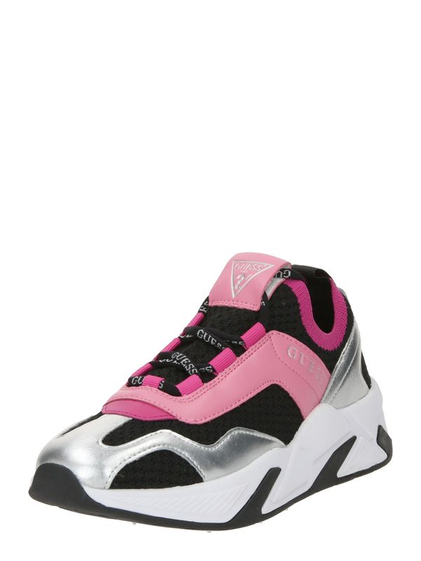 GUESS GUESS Ниски маратонки 'GENIVER2'  розово / светлорозово / черно / сребърно