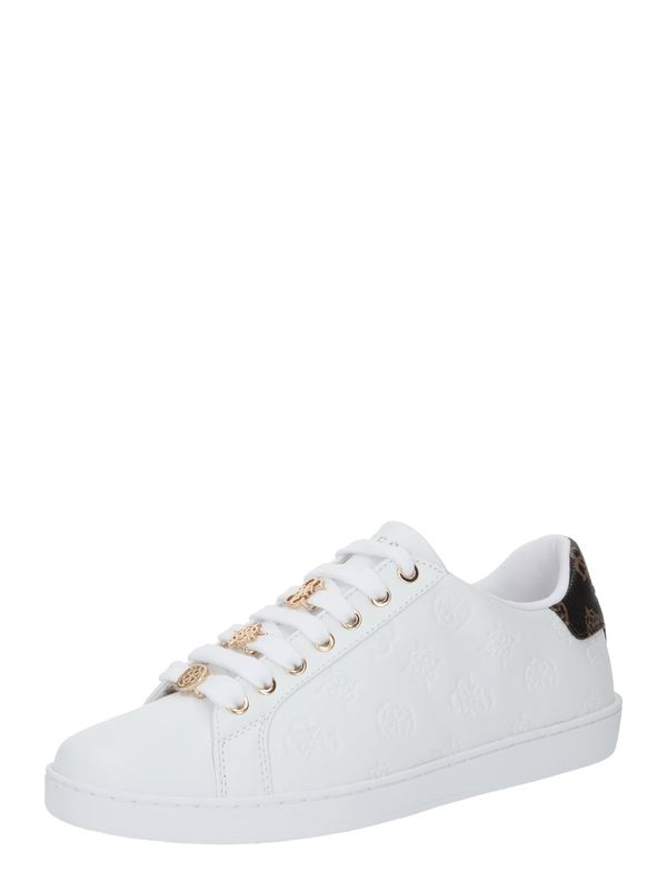 GUESS GUESS Ниски маратонки 'ROSENNA'  кафяво / бяло