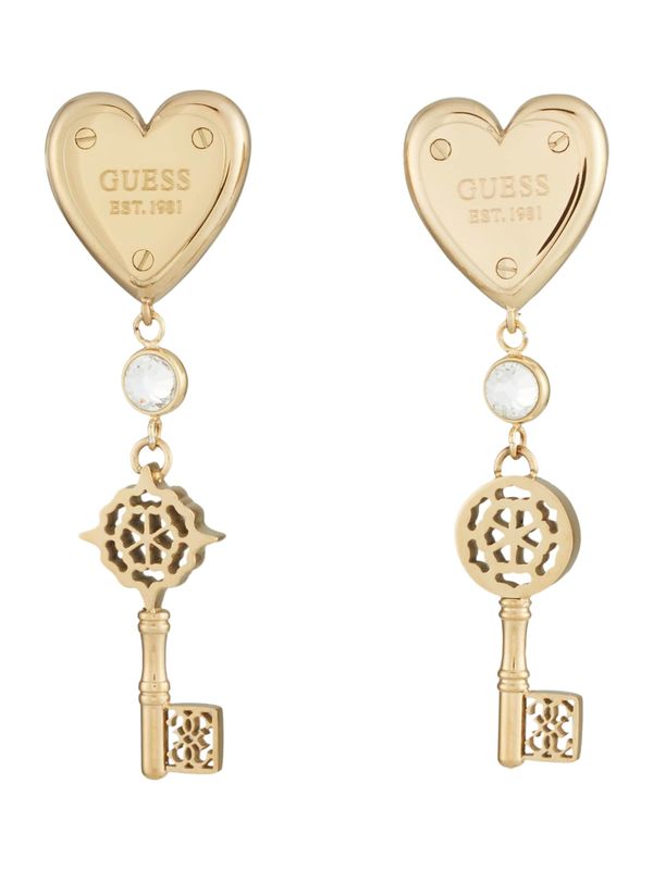 GUESS GUESS Обеци  жълто / прозрачно