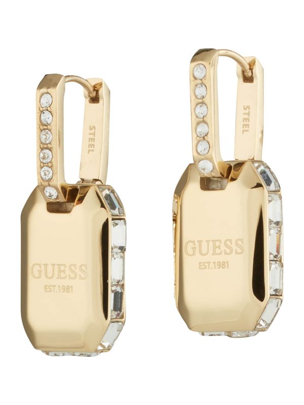 GUESS GUESS Обеци  злато / прозрачно