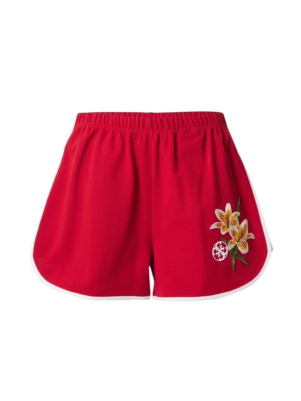 GUESS GUESS Панталон 'ZOEY'  къри / тъмнозелено / червено / бяло