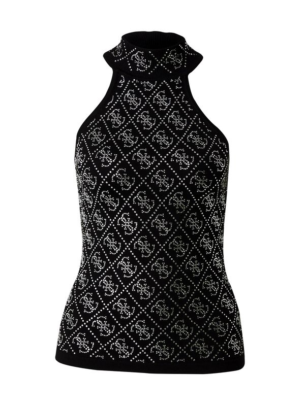 GUESS GUESS Плетен топ 'CELESTE QUATTRO'  черно / сребърно