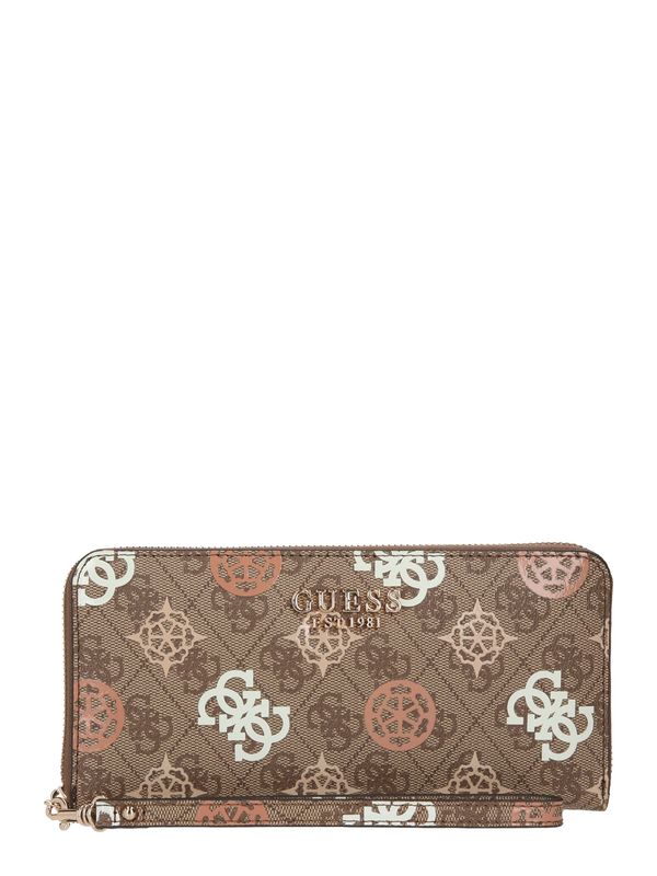 GUESS GUESS Портмоне 'Eliette'  светлобежово / тъмнокафяво / пастелно оранжево / бяло