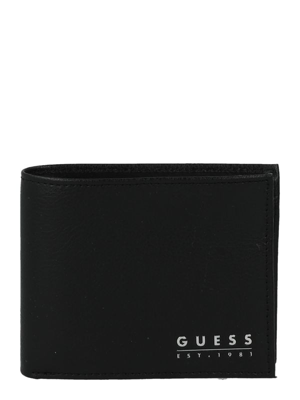 GUESS GUESS Портмоне 'Fidenza'  черно / сребърно