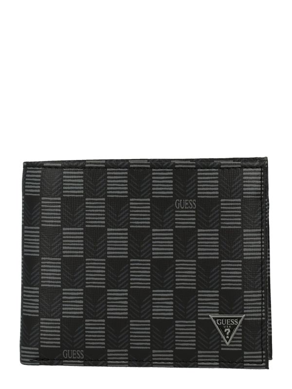 GUESS GUESS Портмоне 'Mito'  сиво / черно / сребърно