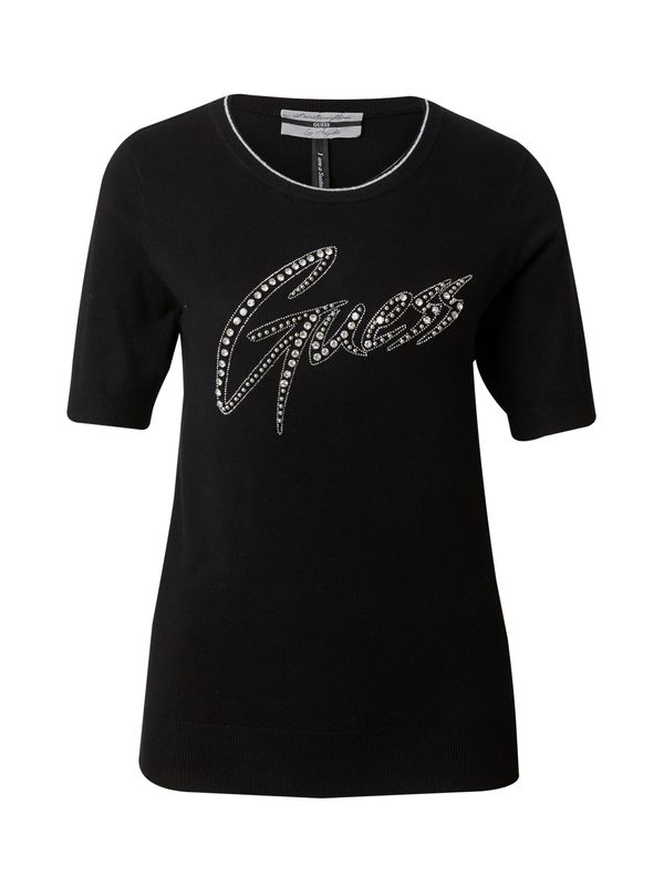 GUESS GUESS Пуловер 'GRACE'  черно / сребърно