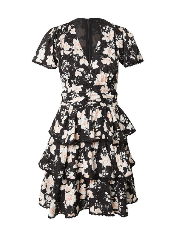 GUESS GUESS Рокля 'EMA'  бледорозово / черно / бяло