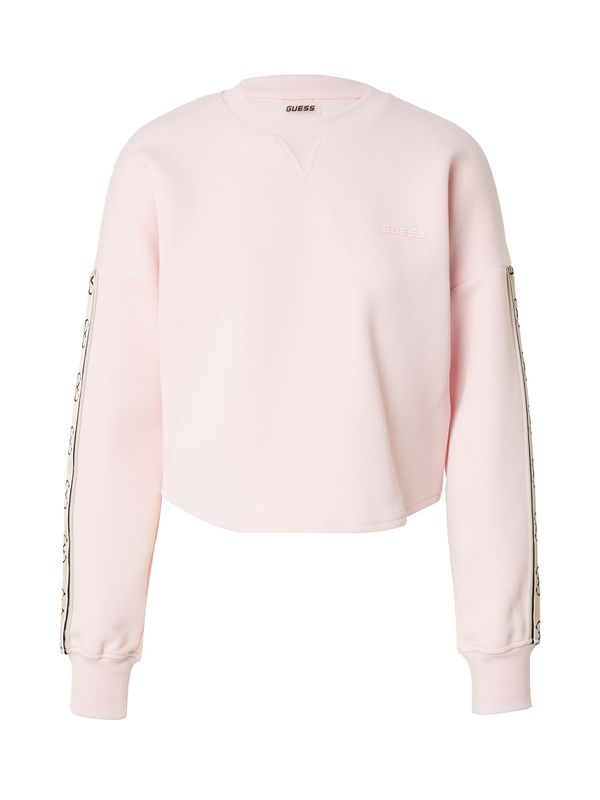 GUESS GUESS Спортен суитшърт с качулка 'CYMONE'  цвят "пясък" / пастелно розово / черно / бяло