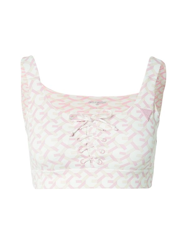 GUESS GUESS Спортен сутиен  бежово / пастелно розово / мръсно бяло