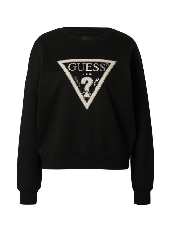 GUESS GUESS Суичър  бежово / черно / прозрачно