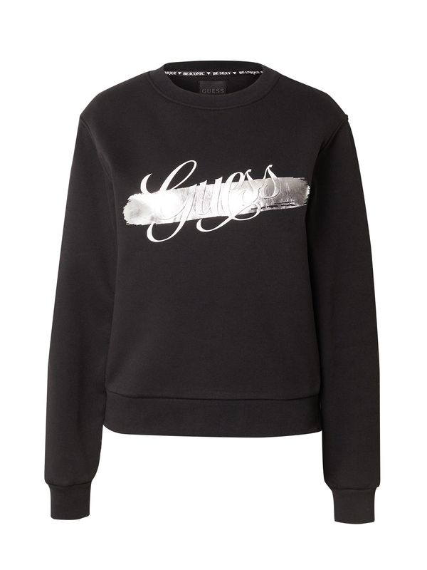 GUESS GUESS Суичър  черно / сребърно