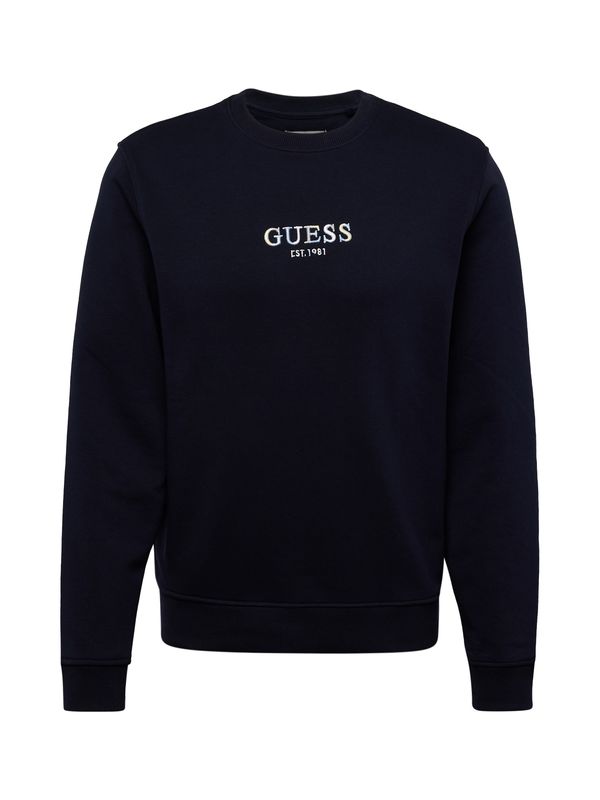 GUESS GUESS Суичър  нейви синьо / пастелно синьо / пастелно жълто