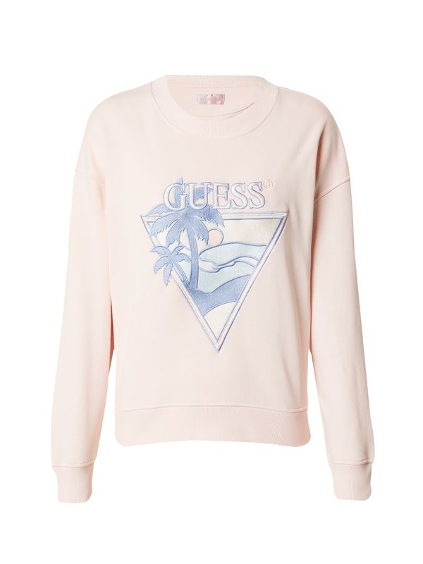 GUESS GUESS Суичър  опушено синьо / бледорозово