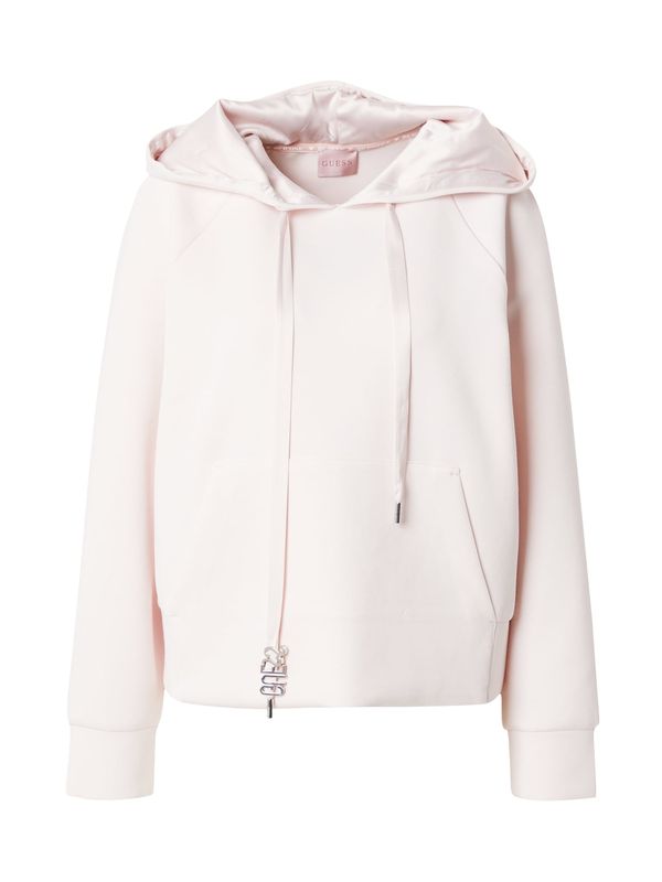 GUESS GUESS Суичър  пастелно розово / сребърно