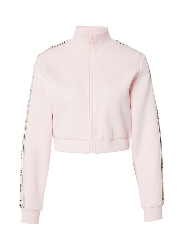 GUESS GUESS Суичъри с качулка 'New Britney'  светлобежово / бледорозово / черно / бяло
