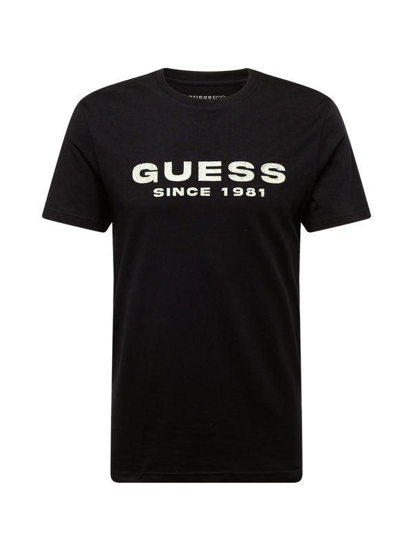 GUESS GUESS Тениска  бежово / черно