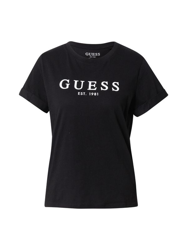 GUESS GUESS Тениска  черно / бяло