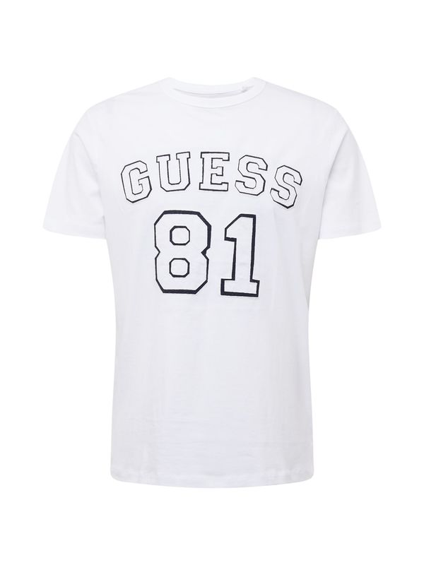 GUESS GUESS Тениска  черно / бяло