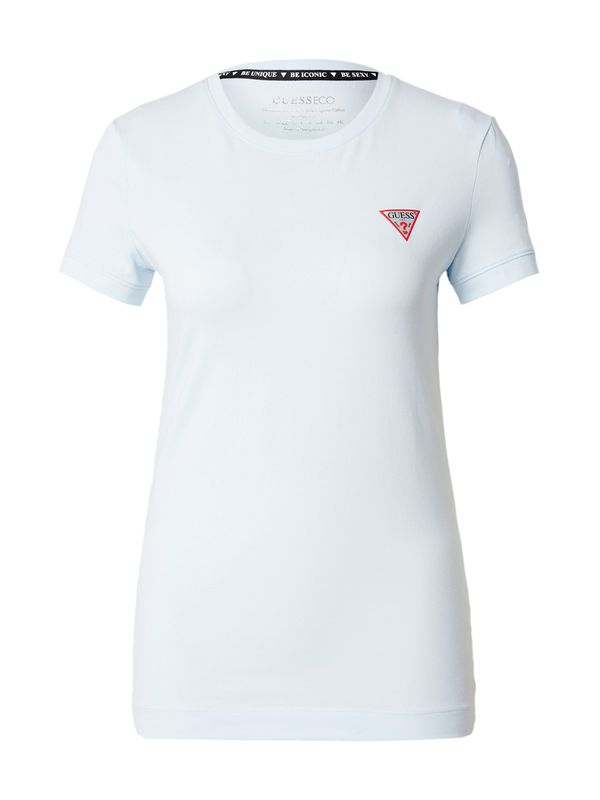 GUESS GUESS Тениска  гълъбово синьо / червено / черно