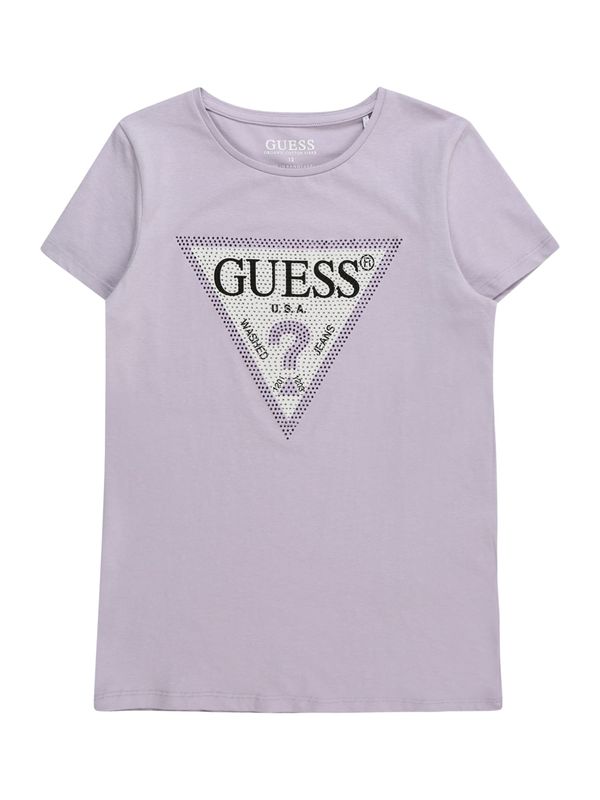 GUESS GUESS Тениска  люляк / черно / сребърно / бяло