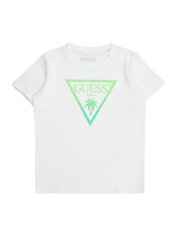 GUESS GUESS Тениска 'MINIME'  лайм / светлозелено / бяло