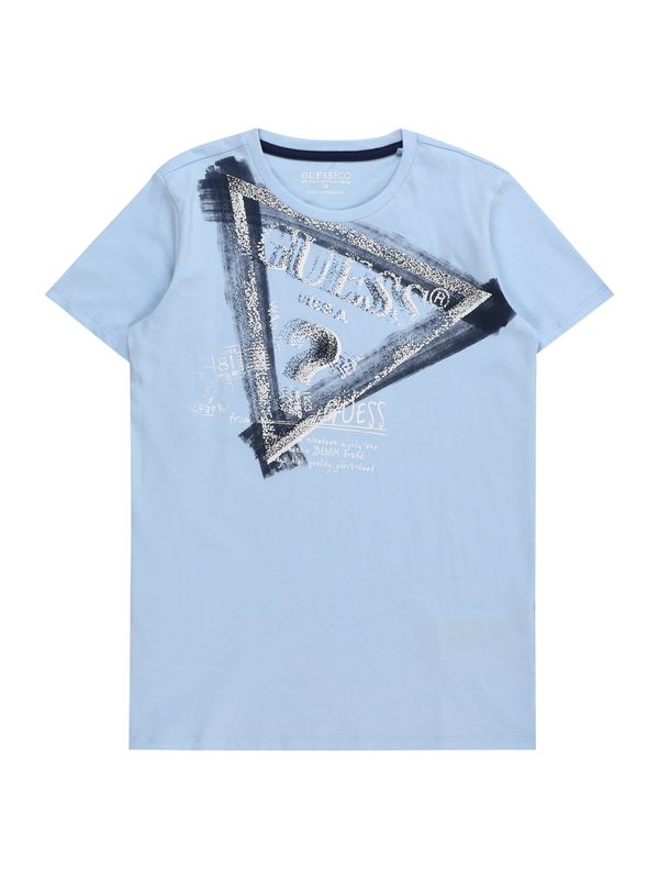 GUESS GUESS Тениска  морскосиньо / гълъбово синьо / бяло