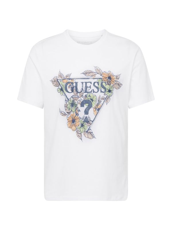 GUESS GUESS Тениска  морскосиньо / светлозелено / оранжево / бяло