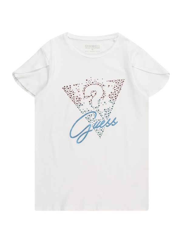 GUESS GUESS Тениска  небесносиньо / бледорозово / бяло