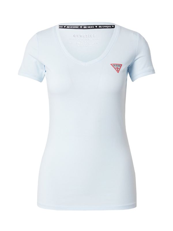 GUESS GUESS Тениска  небесносиньо / червено / черно / бяло