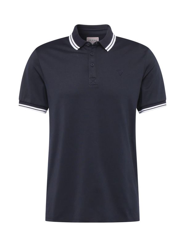 GUESS GUESS Тениска  нейви синьо / бяло