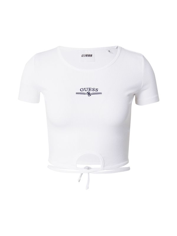 GUESS GUESS Тениска 'NYRA'  черно / бяло